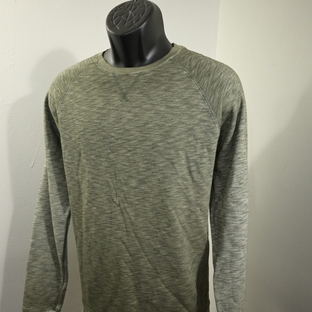 Tommy Bahama Sweatshirt Mens Large Gray Slub Raglan Long Sleeve Crewneck